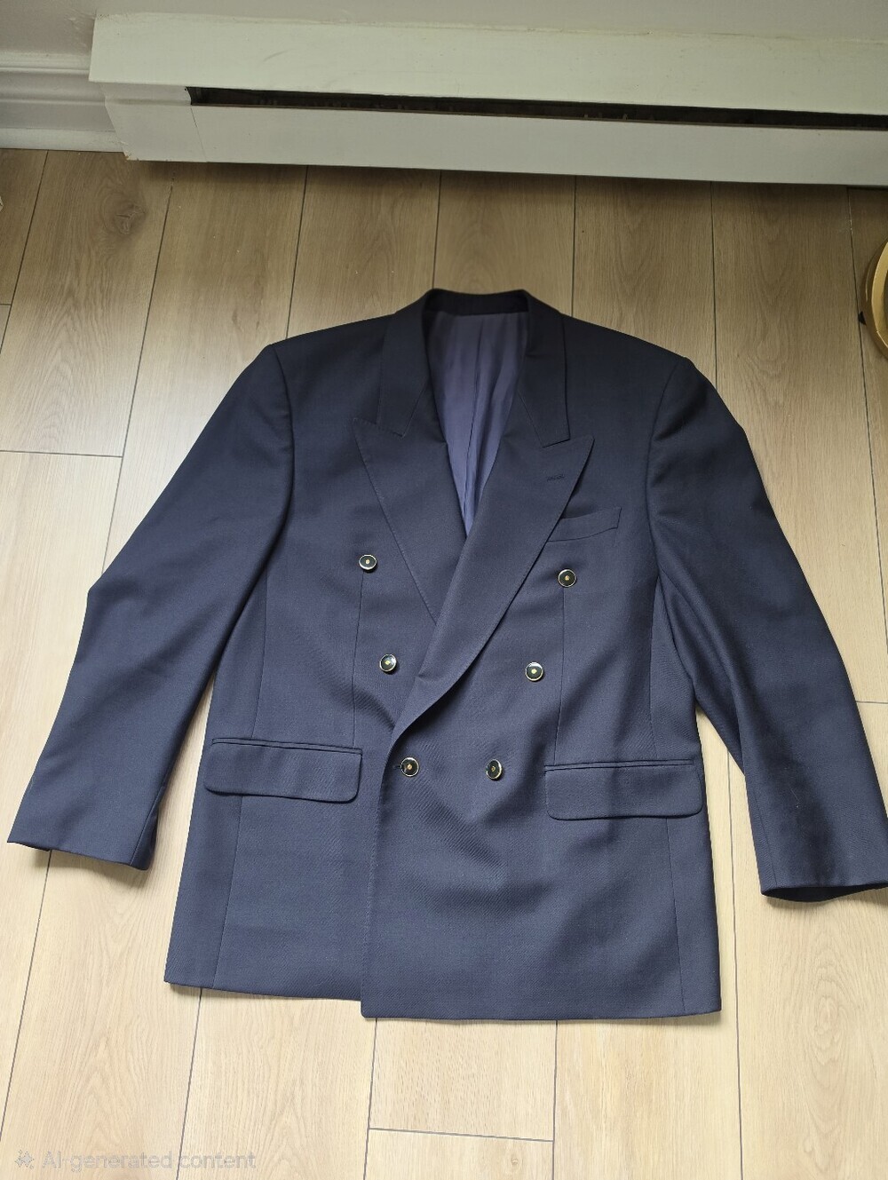 Bäumler Avantgarde Navy Blue Double-breasted Suit Jacket Size 54